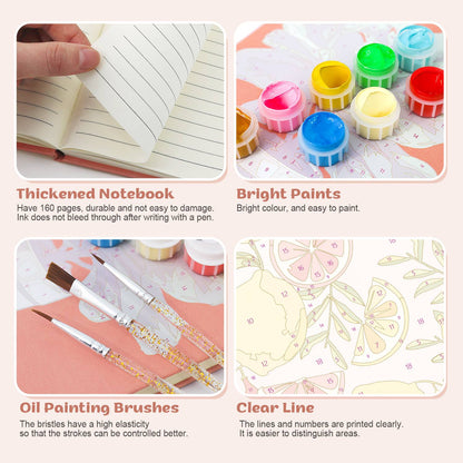 Lemon and Grapefruit Medley paint by numbers notebook – image 25