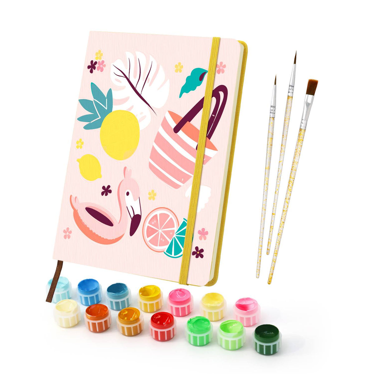 Flamingo Float Beach Day paint by numbers notebook – image 3