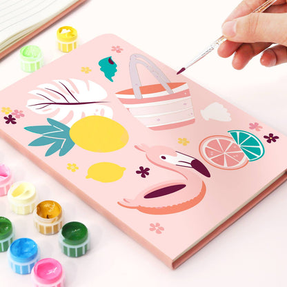 Flamingo Float Beach Day paint by numbers notebook – image 5