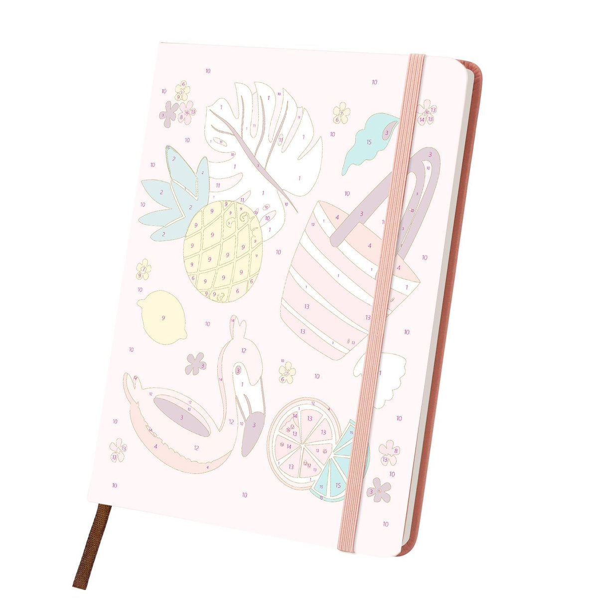 Flamingo Float Beach Day paint by numbers notebook – image 9