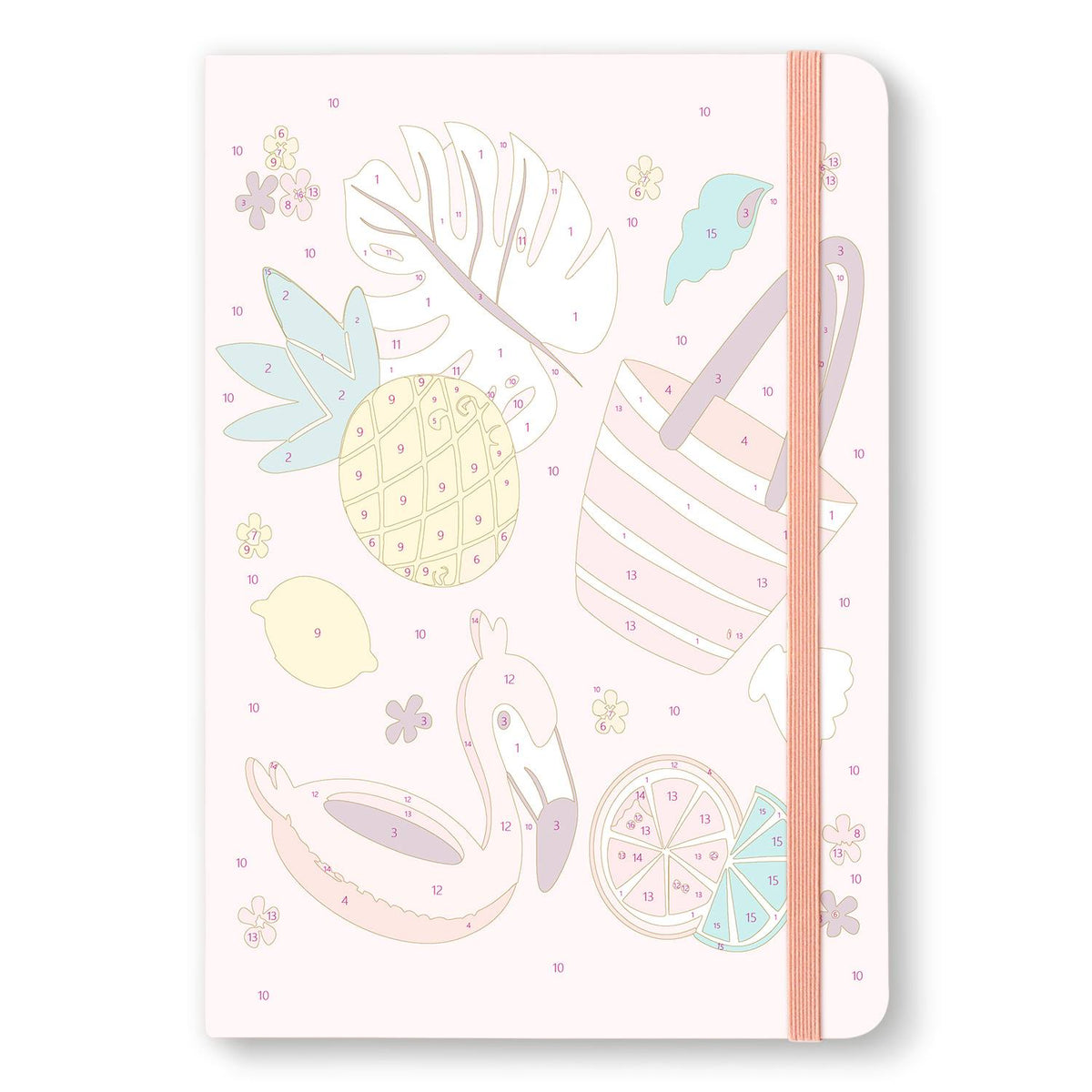 Flamingo Float Beach Day paint by numbers notebook – image 12