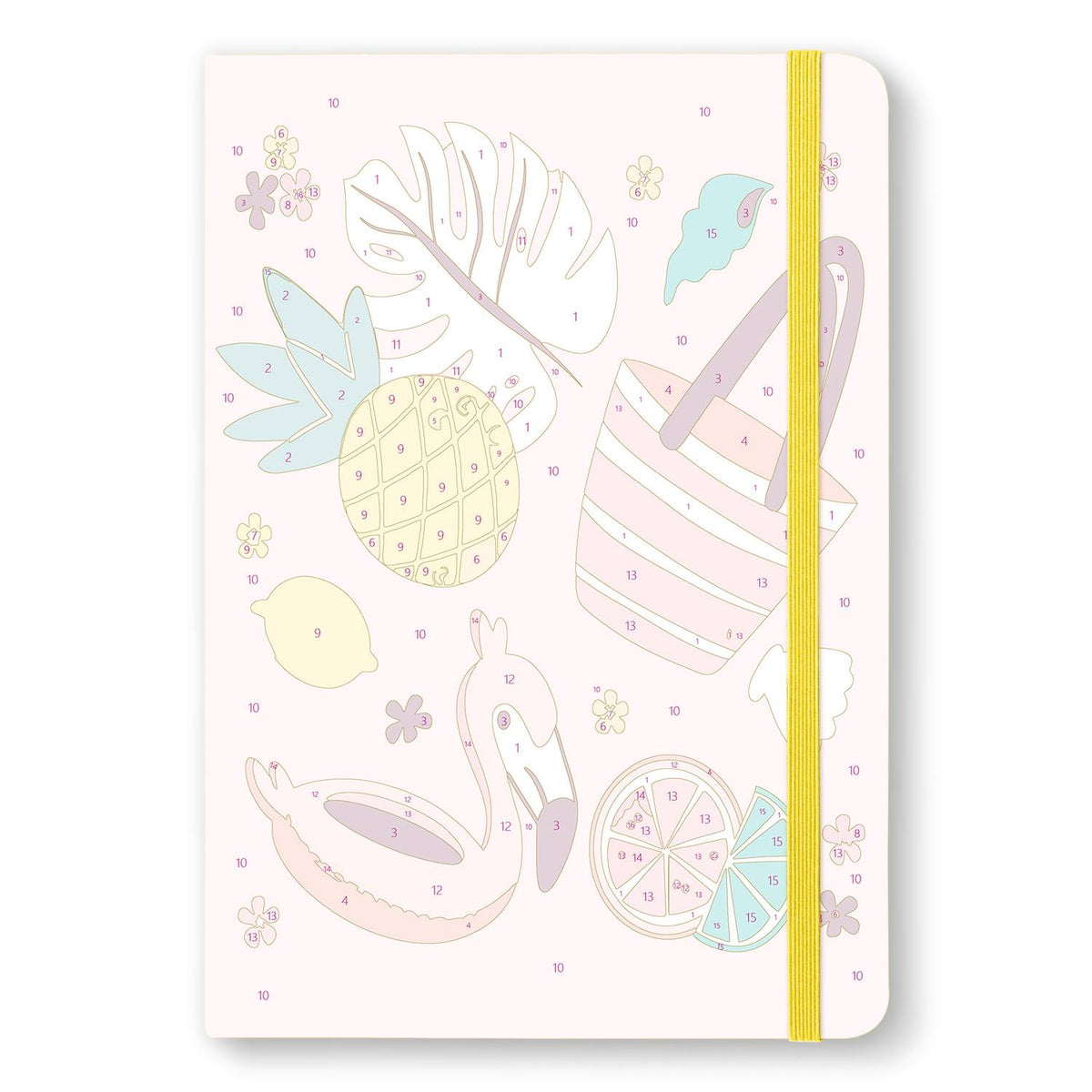 Flamingo Float Beach Day paint by numbers notebook – image 13