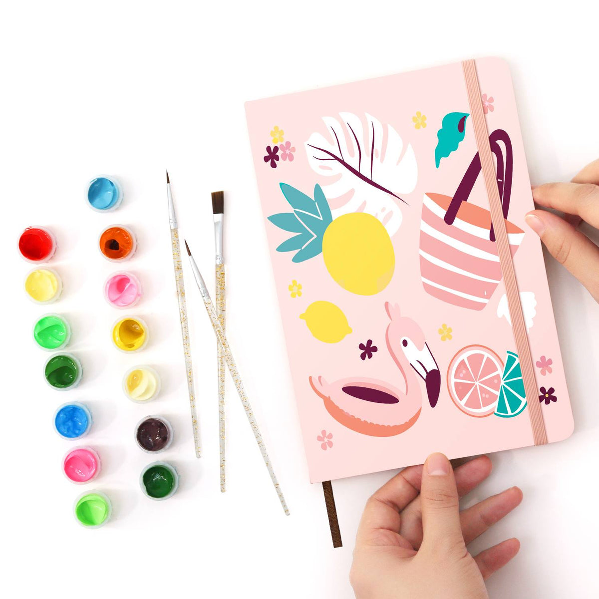 Flamingo Float Beach Day paint by numbers notebook – image 21