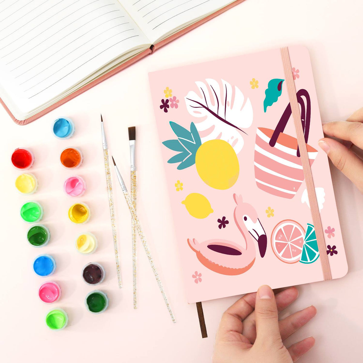 Flamingo Float Beach Day paint by numbers notebook – image 22