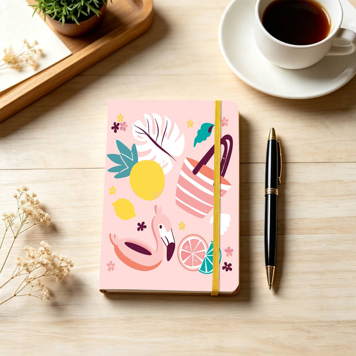 Flamingo Float Beach Day paint by numbers notebook – image 26