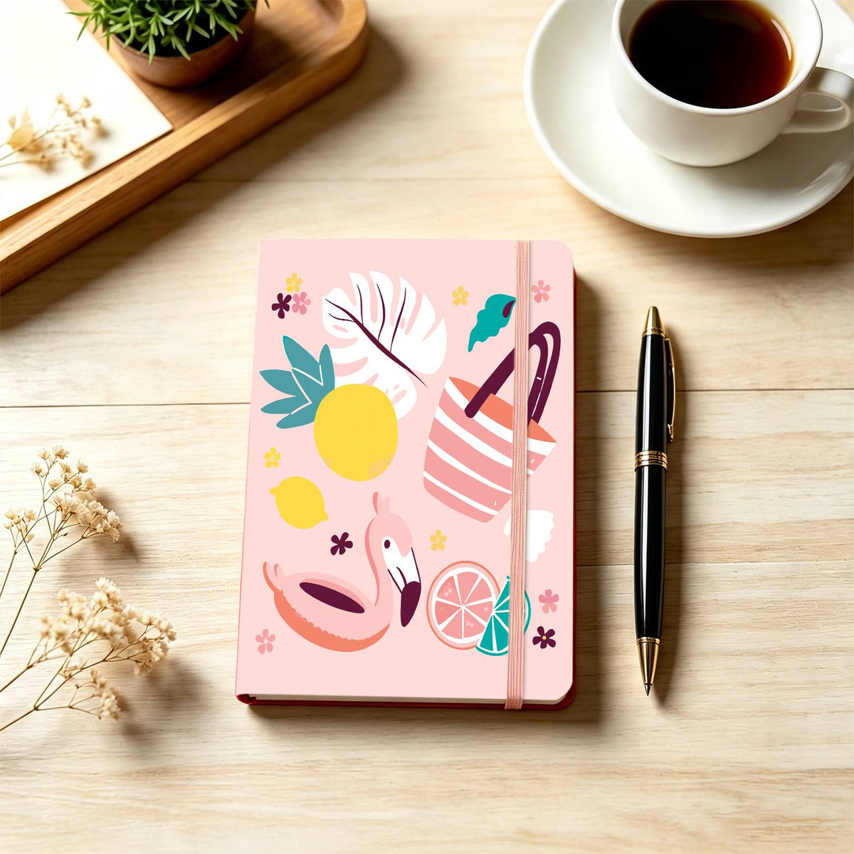 Flamingo Float Beach Day paint by numbers notebook – image 27