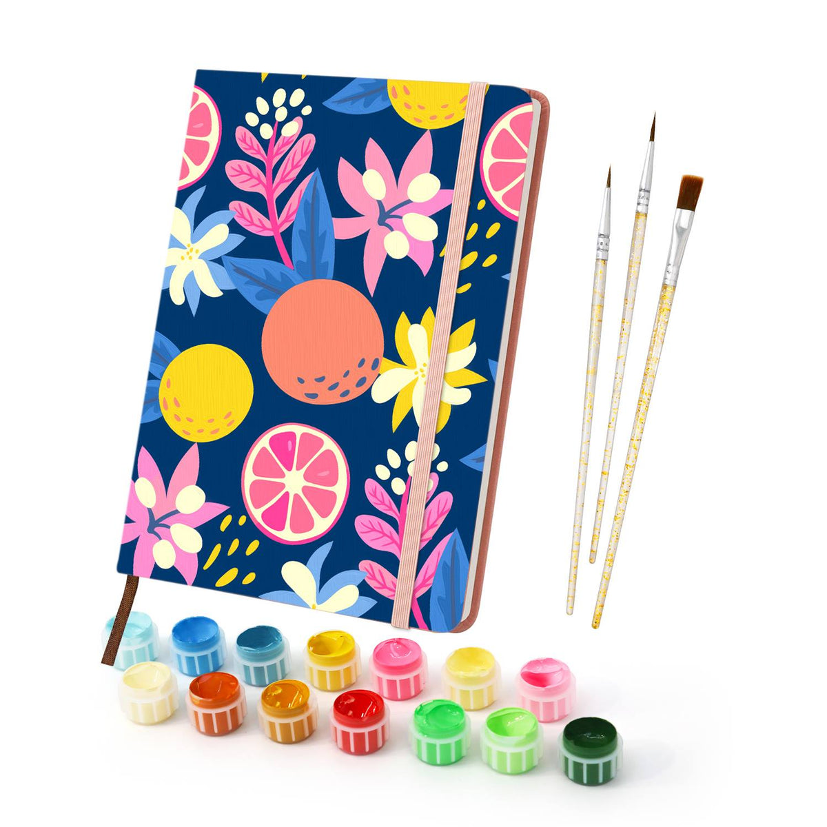 Midnight Citrus and Blooms paint by numbers notebook – image 2