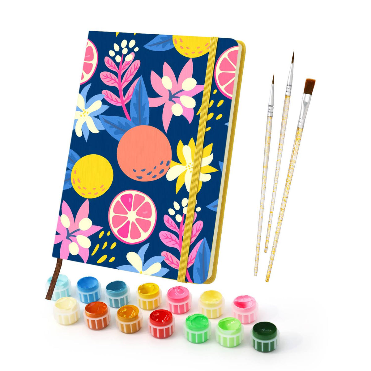 Midnight Citrus and Blooms paint by numbers notebook – image 3