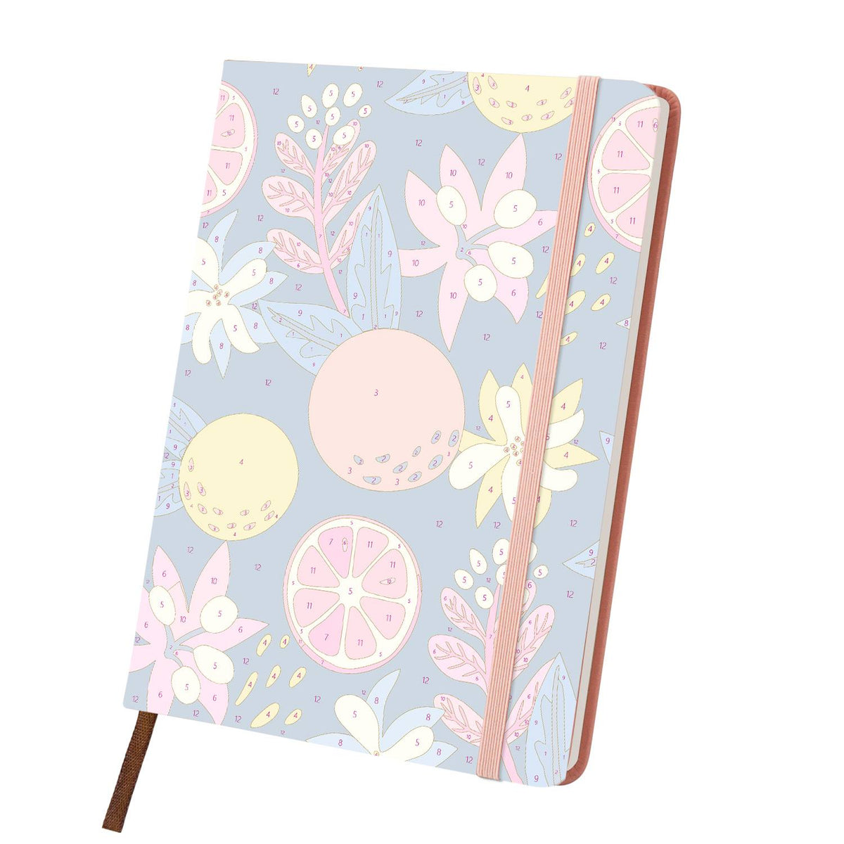 Midnight Citrus and Blooms paint by numbers notebook – image 9