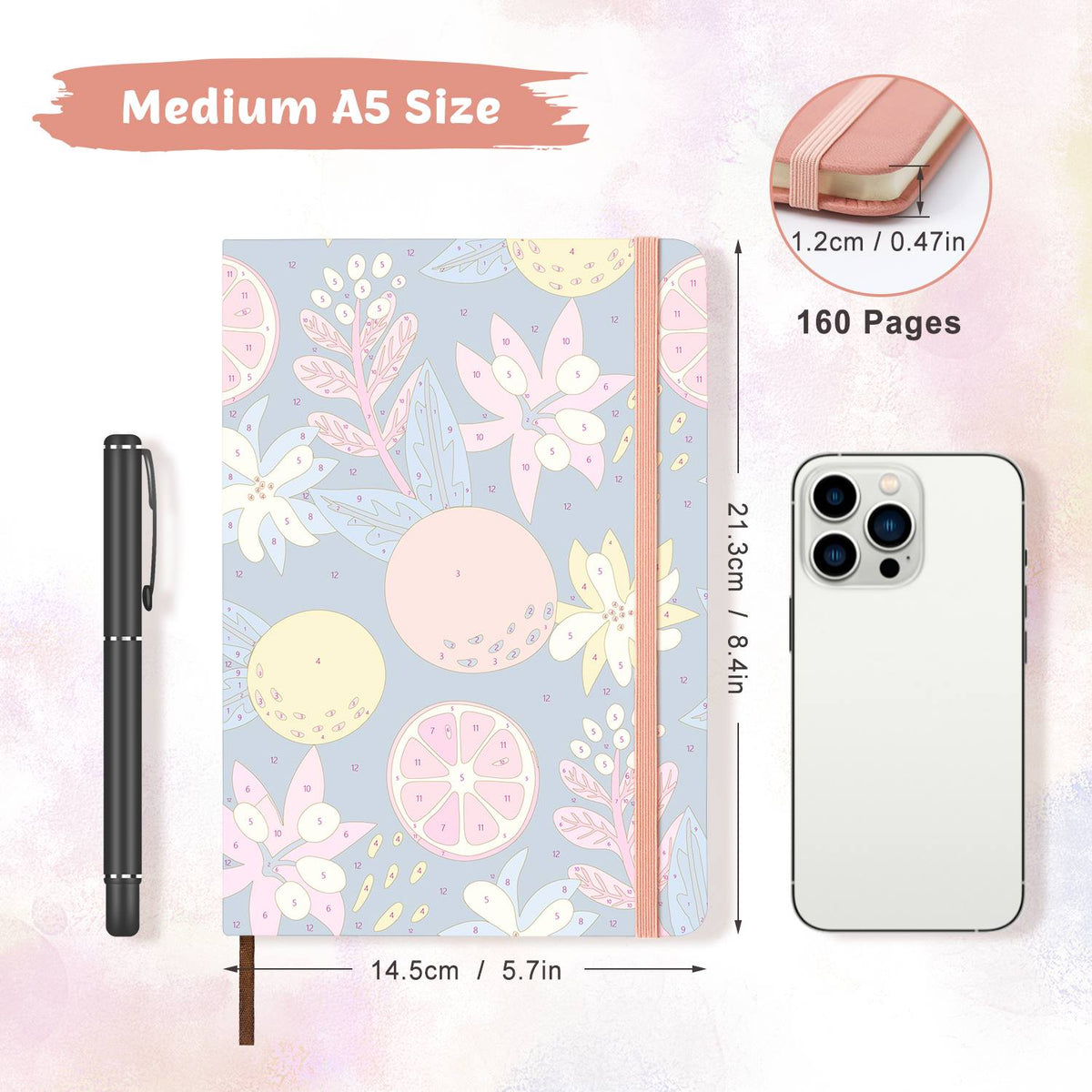 Midnight Citrus and Blooms paint by numbers notebook – image 14