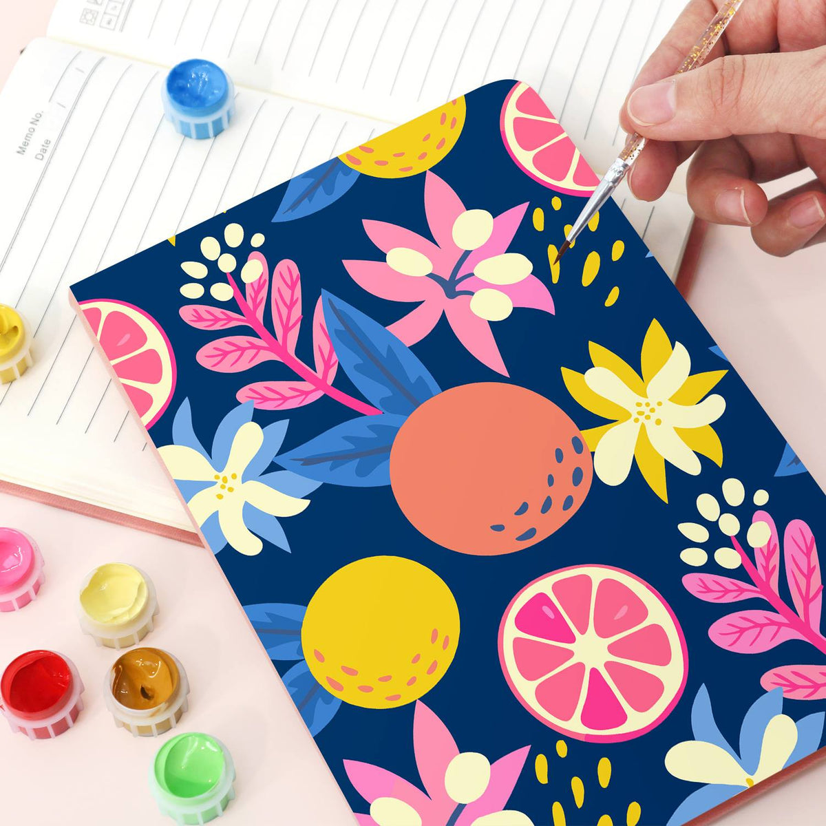 Midnight Citrus and Blooms paint by numbers notebook – image 20