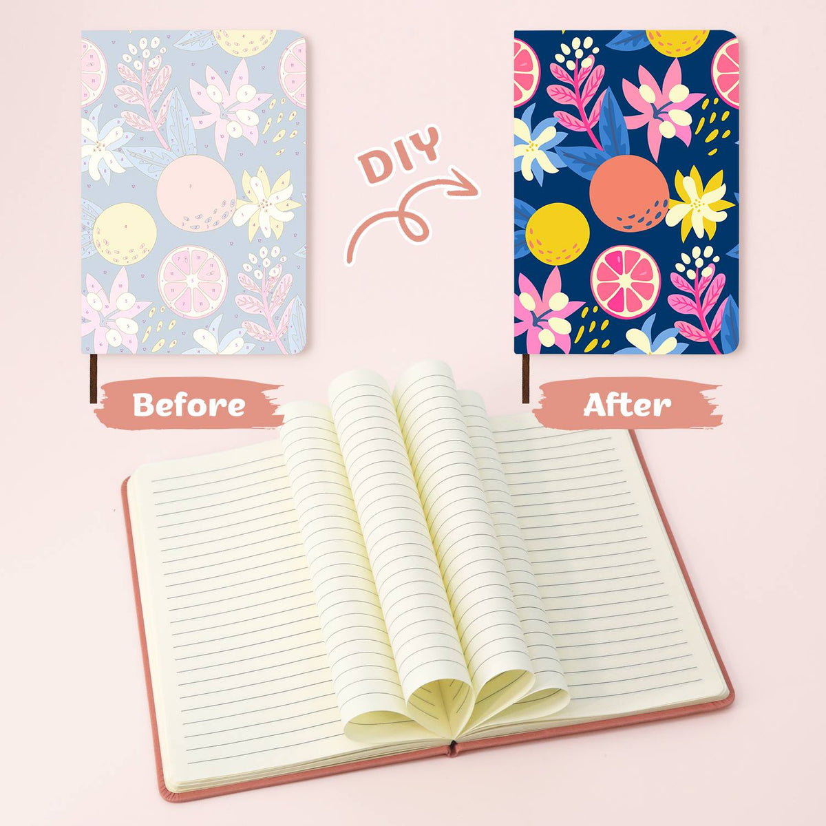 Midnight Citrus and Blooms paint by numbers notebook – image 23