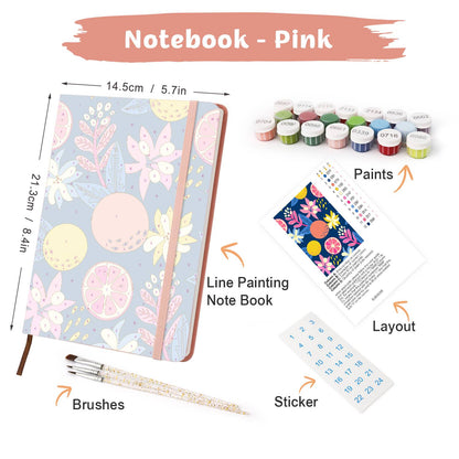 Midnight Citrus and Blooms paint by numbers notebook – image 30