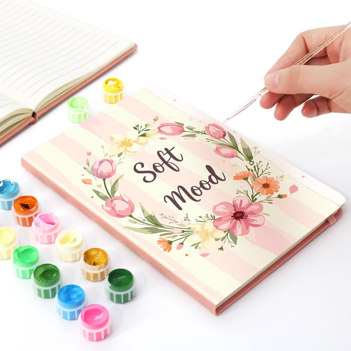 Blush Tulip Wreath paint by numbers notebook – image 7