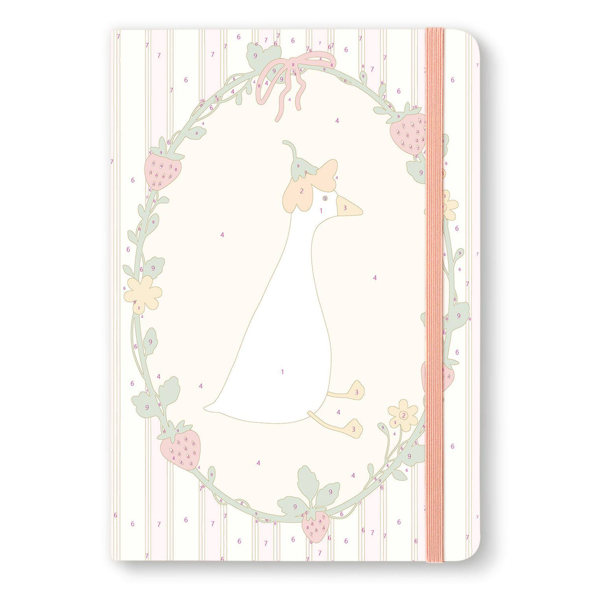 Flower-Crowned Goose in Berries paint by numbers notebook – image 12