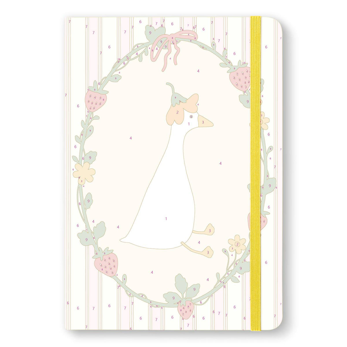 Flower-Crowned Goose in Berries paint by numbers notebook – image 13