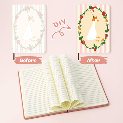 Flower-Crowned Goose in Berries paint by numbers notebook – image 23