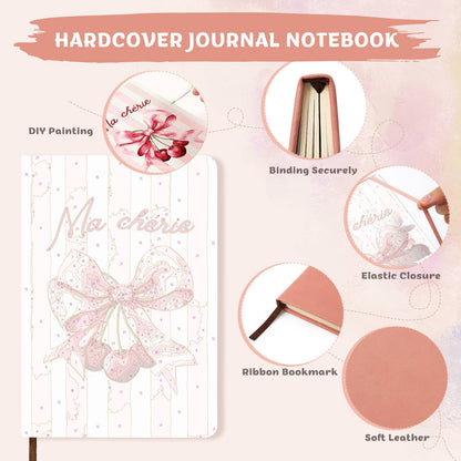 Cherries on a Pink Silk Bow paint by numbers notebook – image 8