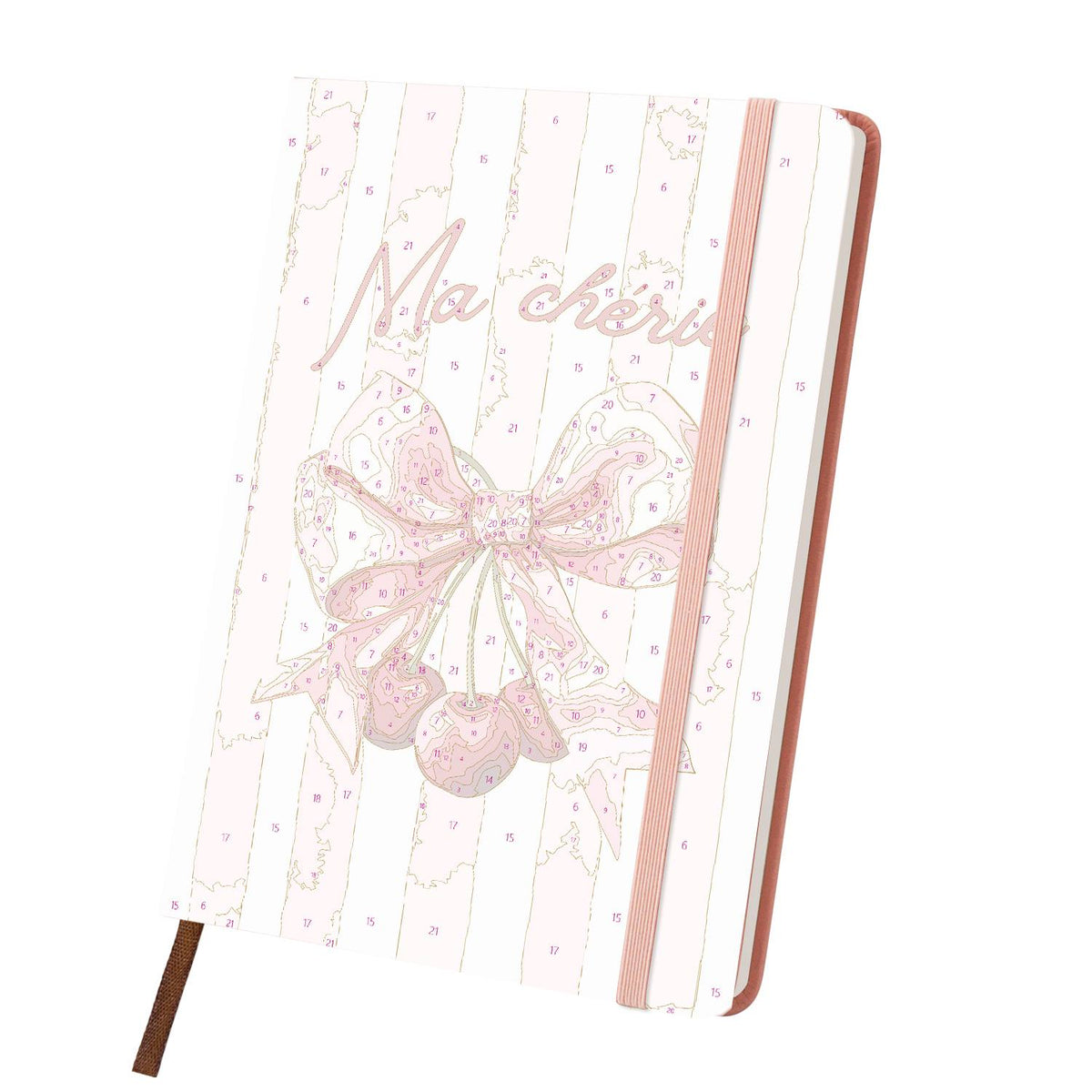 Cherries on a Pink Silk Bow paint by numbers notebook – image 9