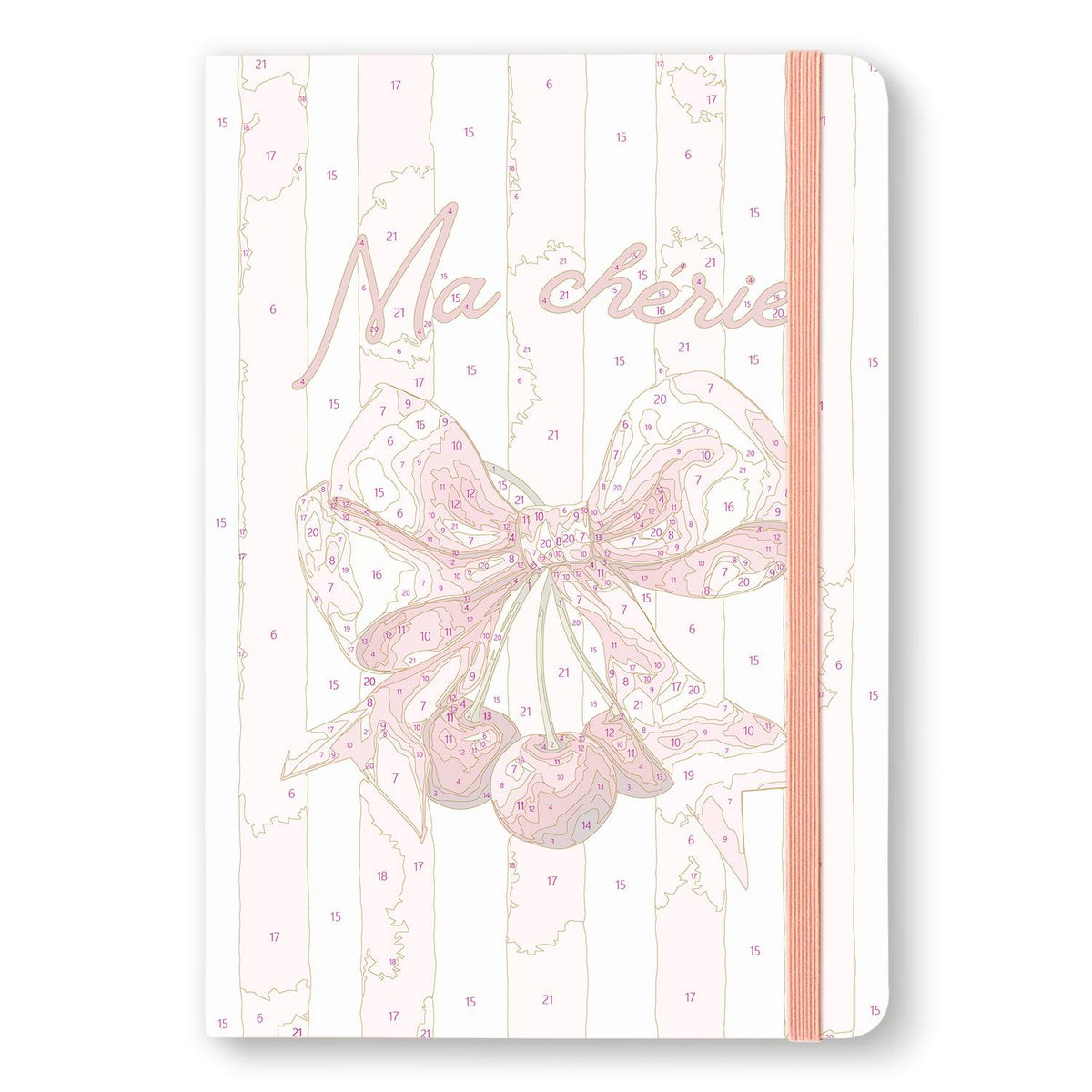 Cherries on a Pink Silk Bow paint by numbers notebook – image 12