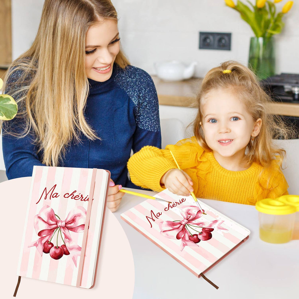 Cherries on a Pink Silk Bow paint by numbers notebook – image 19