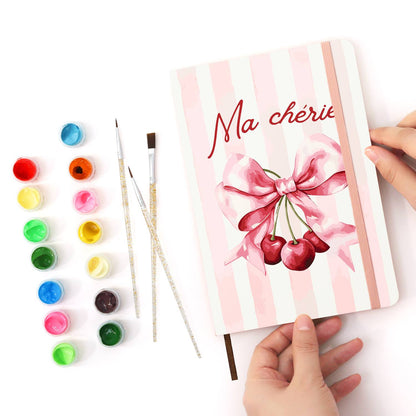 Cherries on a Pink Silk Bow paint by numbers notebook – image 21