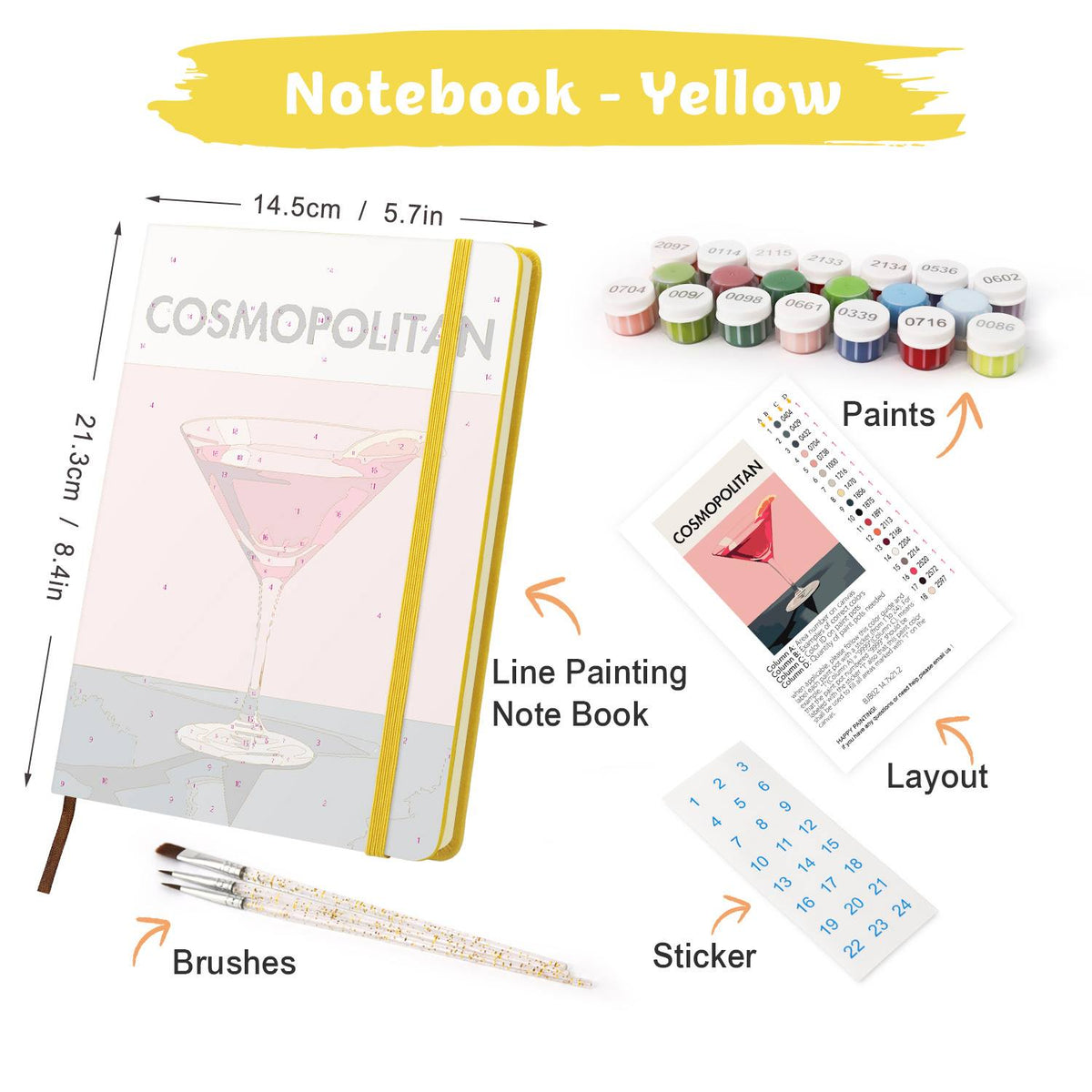 Rosy Martini with Orange Twist paint by numbers notebook – image 24
