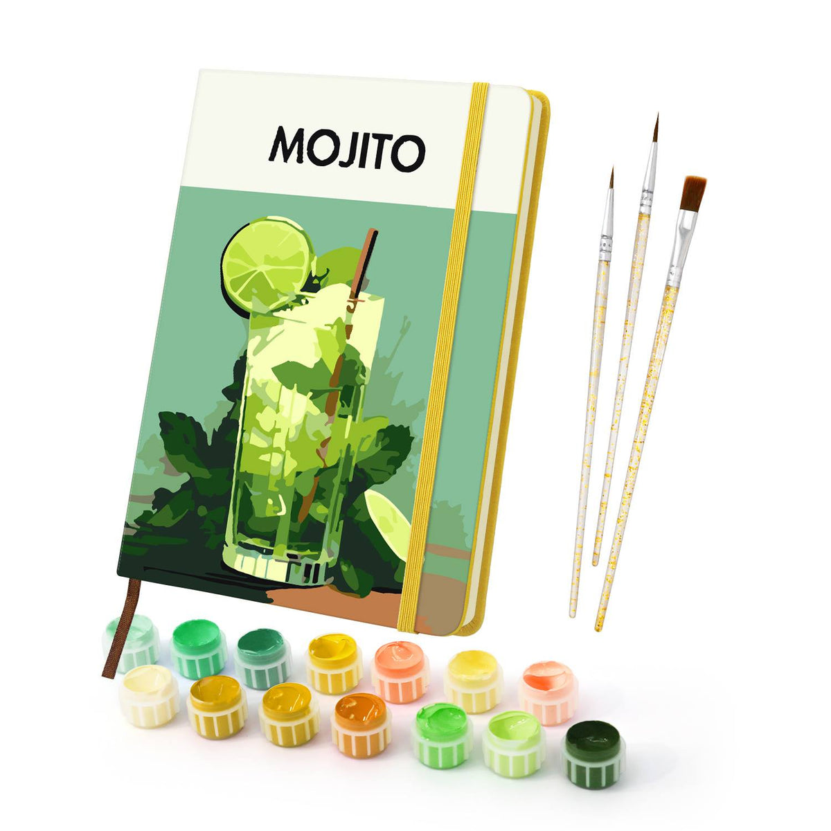 Muddled Mint and Lime Cooler paint by numbers notebook – image 3