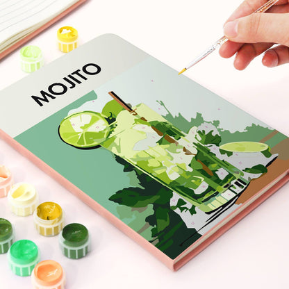 Muddled Mint and Lime Cooler paint by numbers notebook – image 5