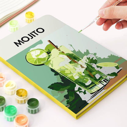 Muddled Mint and Lime Cooler paint by numbers notebook – image 6
