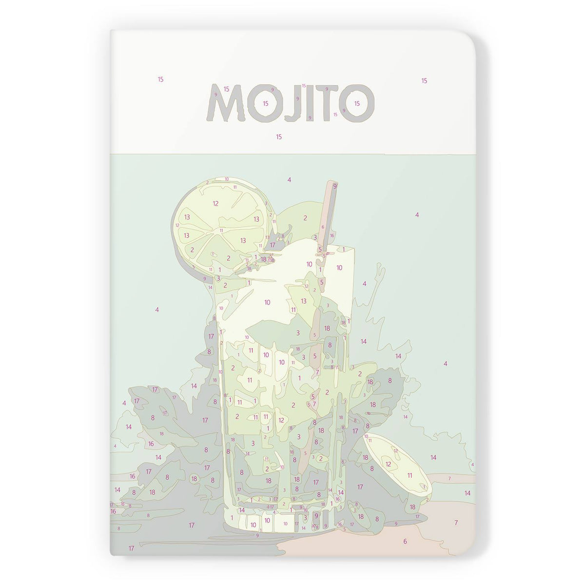Muddled Mint and Lime Cooler paint by numbers notebook – image 10