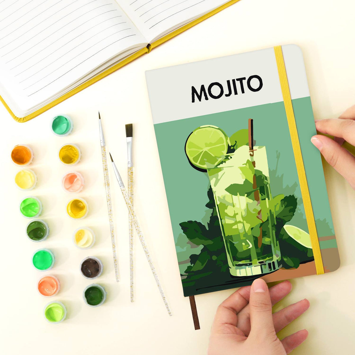 Muddled Mint and Lime Cooler paint by numbers notebook – image 19