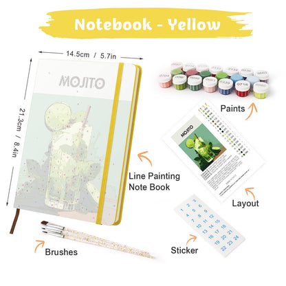 Muddled Mint and Lime Cooler paint by numbers notebook – image 24