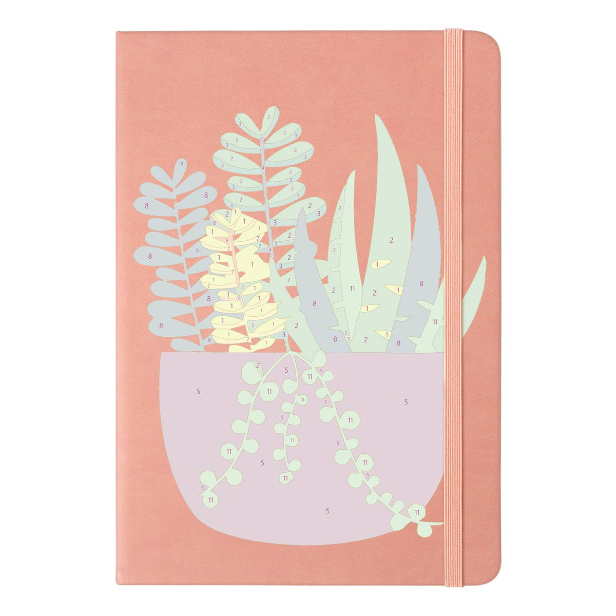 Trailing Succulents in Burgundy paint by numbers notebook – image 10