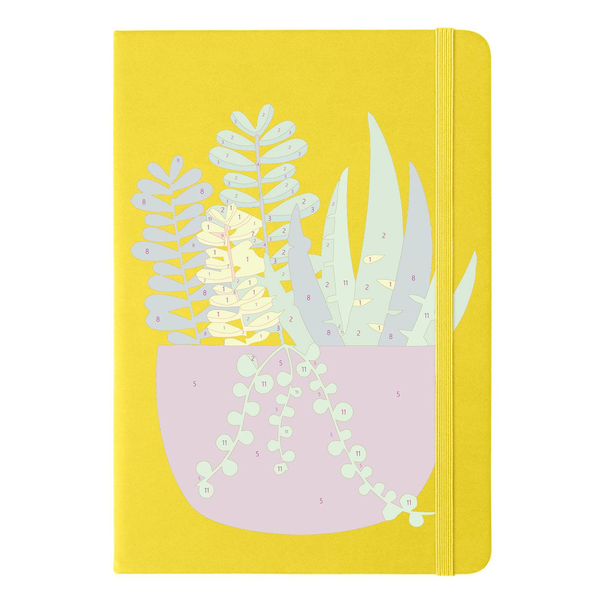 Trailing Succulents in Burgundy paint by numbers notebook – image 11