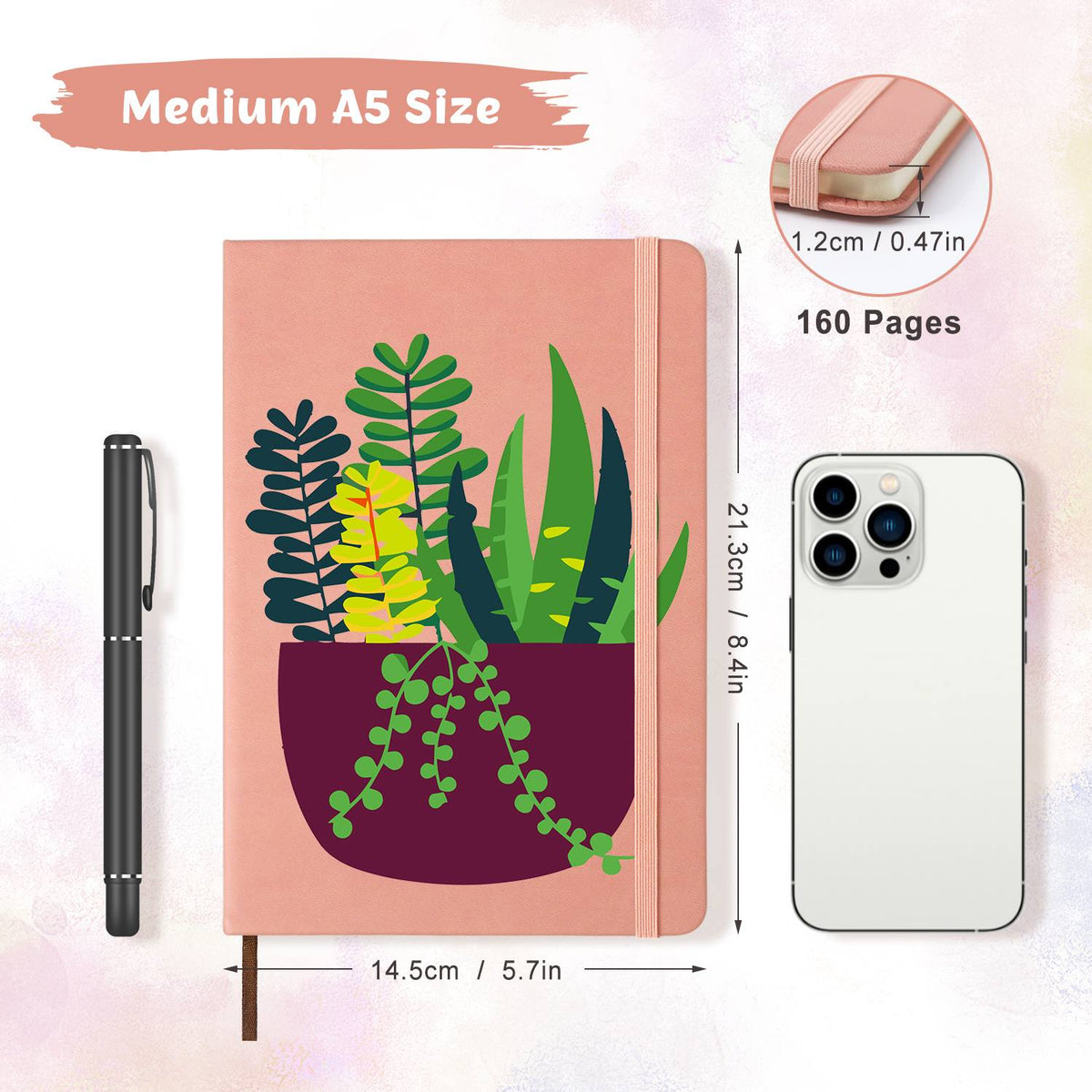 Trailing Succulents in Burgundy paint by numbers notebook – image 12