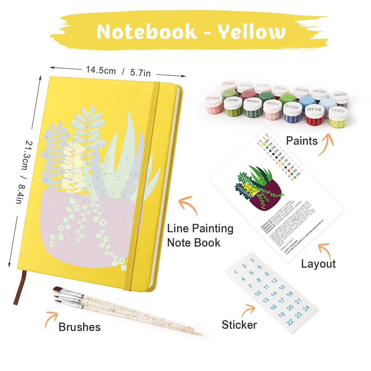 Trailing Succulents in Burgundy paint by numbers notebook – image 25
