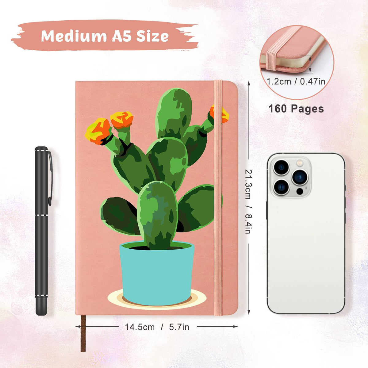 Flowering Cactus in Turquoise Pot paint by numbers notebook – image 12