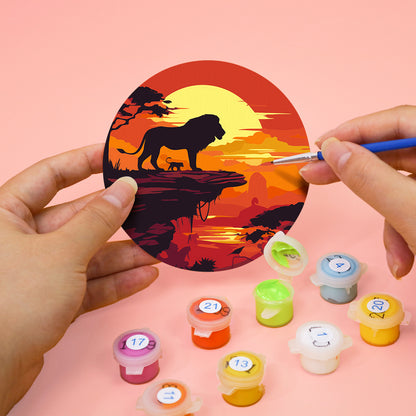 Fiery Sunset Silhouettes paint by numbers coasters – image 8