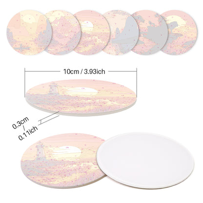 Fiery Sunset Silhouettes paint by numbers coasters – image 9