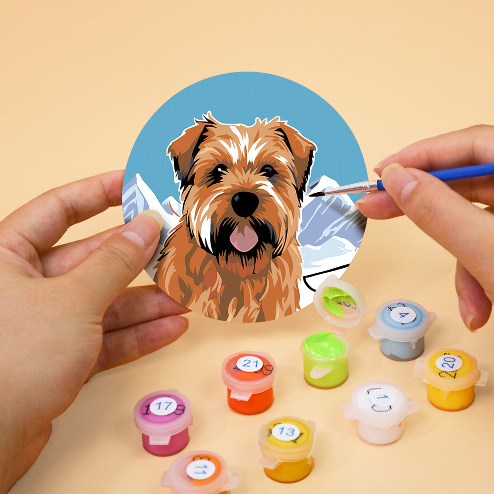 Alpine Pup Portraits paint by numbers coasters – image 8