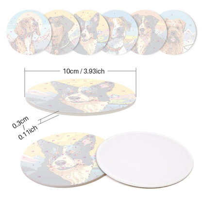 Alpine Pup Portraits paint by numbers coasters – image 9