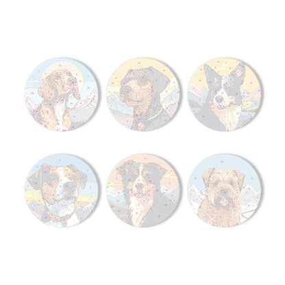 Alpine Pup Portraits paint by numbers coasters – image 13