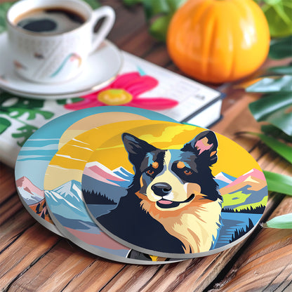 Alpine Pup Portraits paint by numbers coasters – image 16