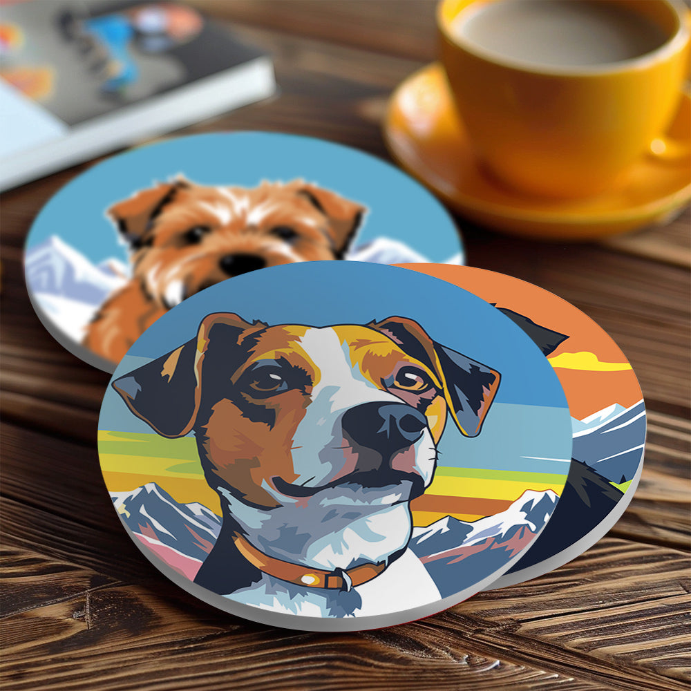 Alpine Pup Portraits paint by numbers coasters – image 17
