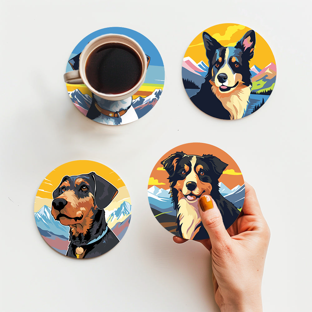 Alpine Pup Portraits paint by numbers coasters – image 19