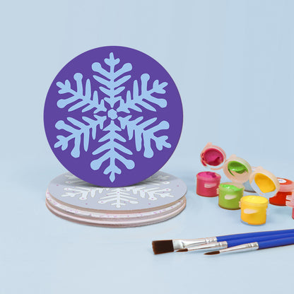 Jewel-Tone Snowflakes paint by numbers coasters – image 5