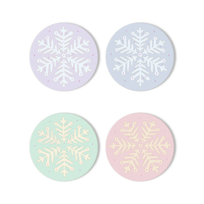 Jewel-Tone Snowflakes paint by numbers coasters – image 12