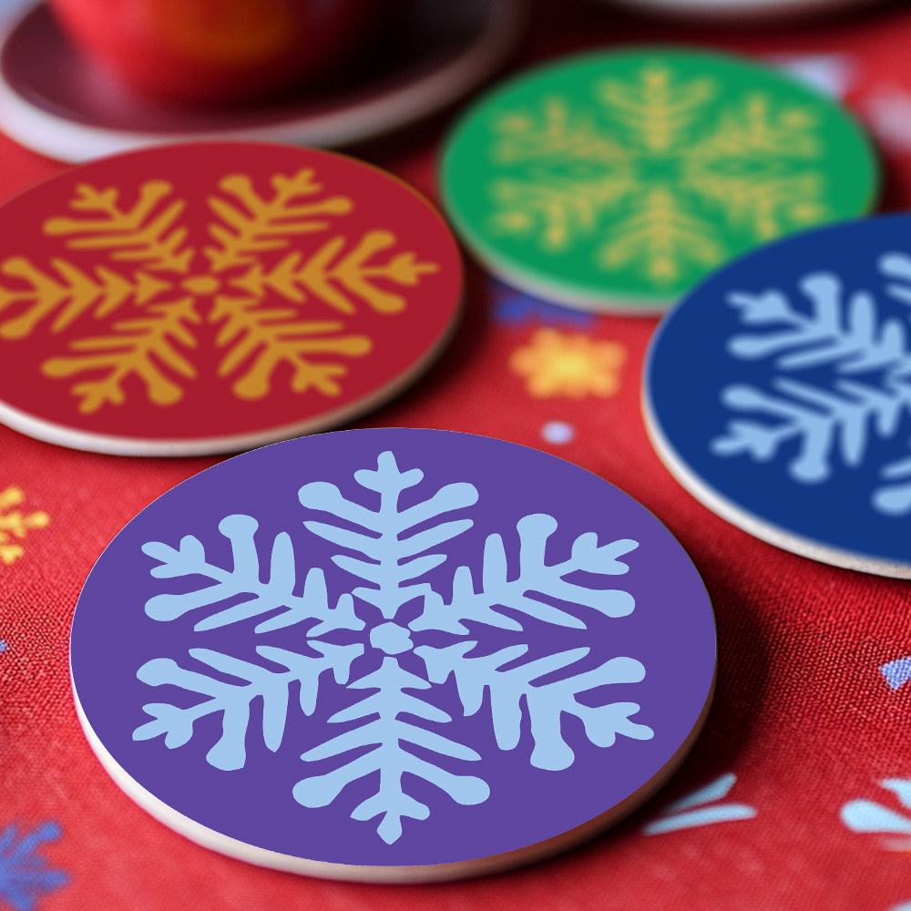 Jewel-Tone Snowflakes paint by numbers coasters – image 13