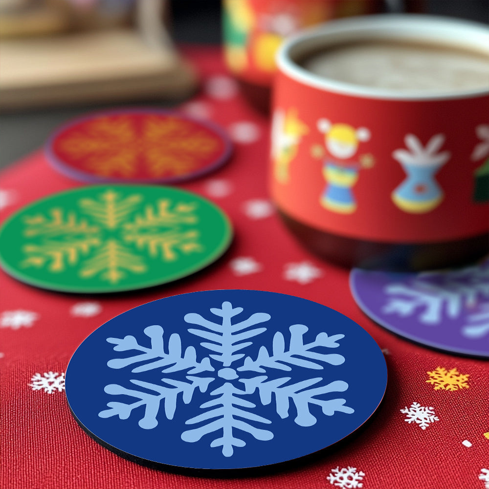 Jewel-Tone Snowflakes paint by numbers coasters – image 15